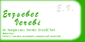 erzsebet verebi business card